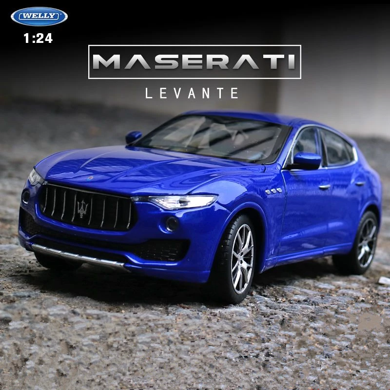 

Модель автомобиля WELLY 1:24 Maserati Levante SUV из сплава, модель игрушечного автомобиля из литого металла, модель автомобиля с высокой симуляцией, коллекционные детские подарки