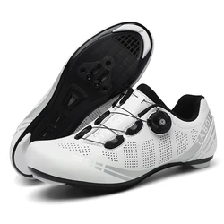 Unisex Cycling MTB and Road Bike Shoes with Cleats - 43 (Road white)