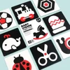 0-36M Baby Vision Stimulation Card Early Education Toy Newborn Visual Learning Book Black and White Contrast Card Montessori Toy 5