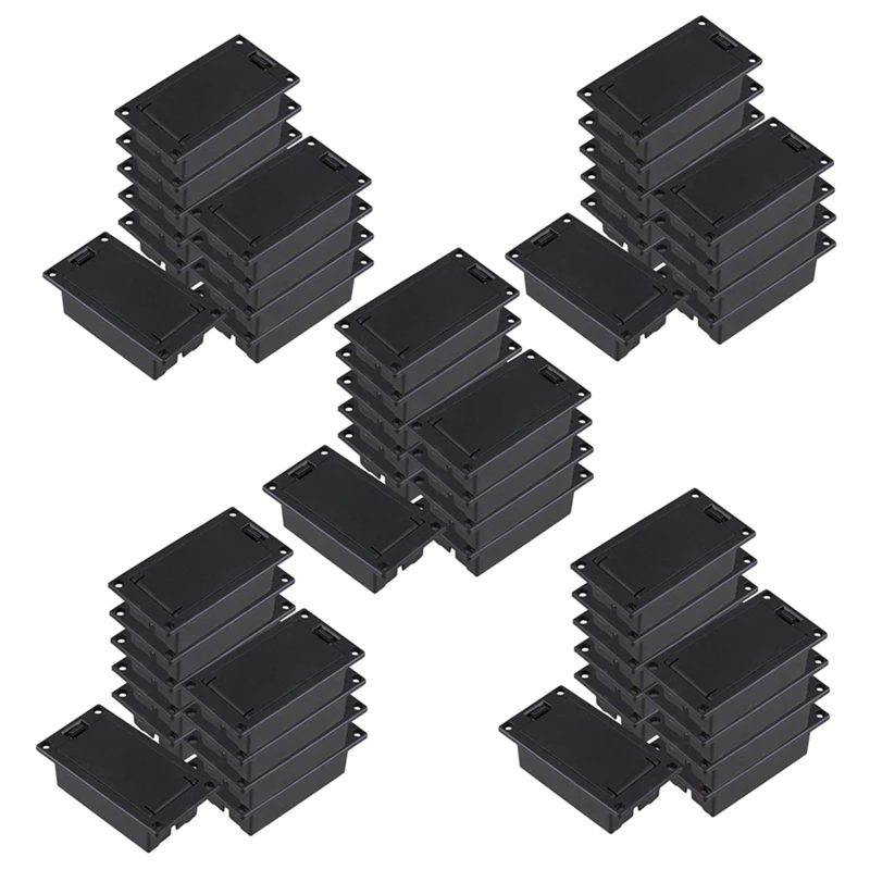 

Guitar Bass 9V Battery Holder Compartment Cover Case Black Set Of 50