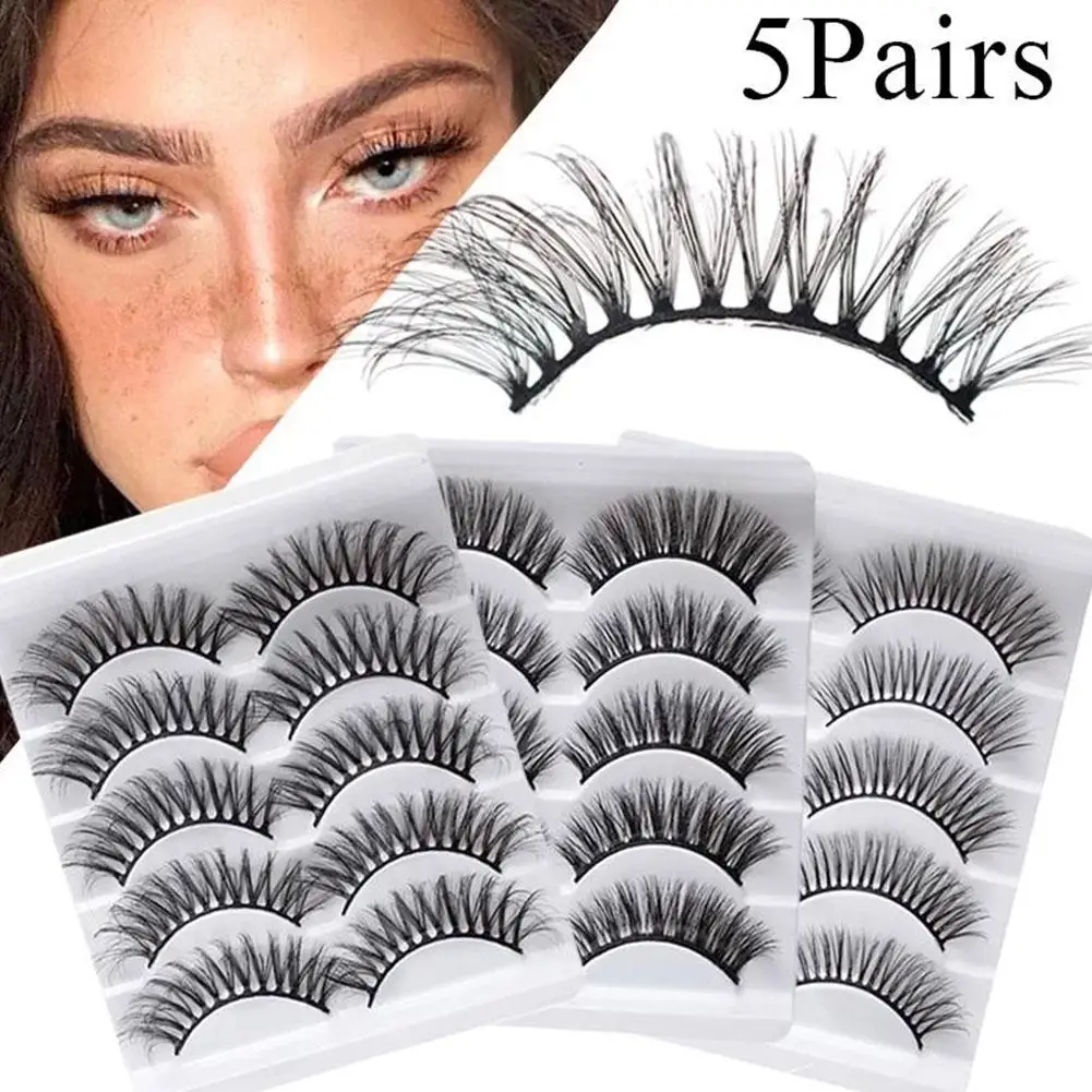 

5Pairs 3D False Eyelashes Strip Lashes Fluffy Mink Dramatic Fake Eyelashes Eyelashes False Eyelashes Lashes Makeup Volume T8N6