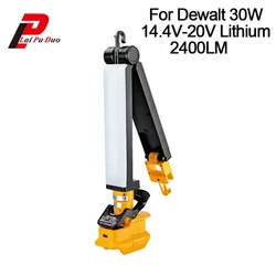 2400LM LED Work Light Clip on Light Compatible for Dewalt 30W 14.4V-20V MAX Lithium Battery DCB203 DCB204 DCB205 DCB206 DCB207