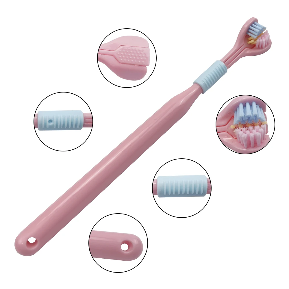 Adult Toothbrush Three-Sided Toothbrush Soft Bristle Teeth Whitening Brushes Tooth Brush 360&deg; Cleaning Teeth Brush Oral Care