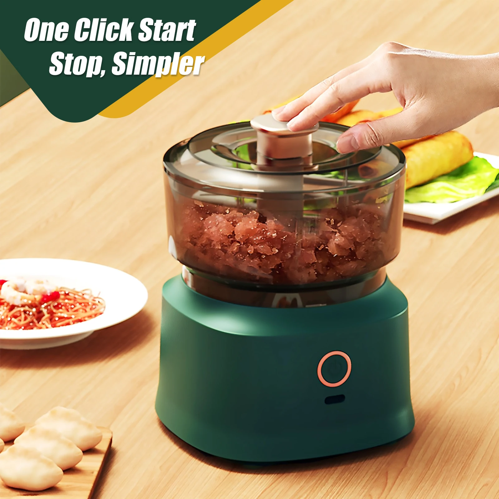 Fancy Electric Garlic Chopper, Portable Cordless Mini Food