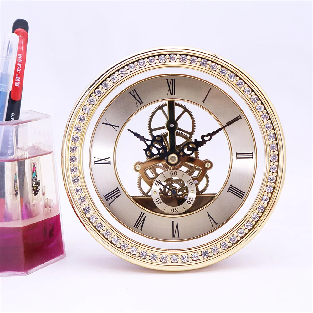 High Quality Luxury Clock Craft Quartz Movement 97/86/148mm Round Clocks Head Insert Roman Number Mayitr Little clock 3