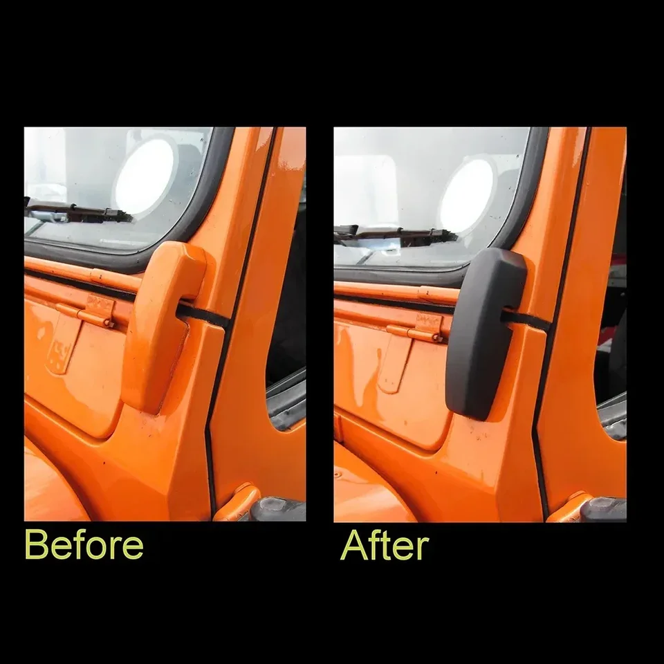 Coperture Staffe Parabrezza Per Land Rover Defender - Plastica ABS Nera LRD604