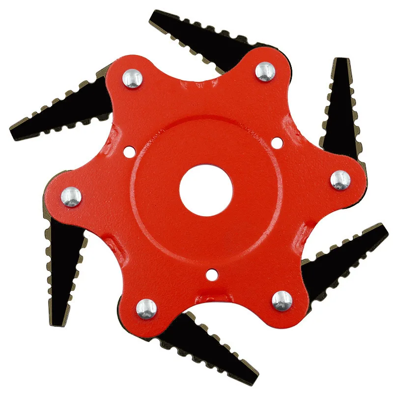 Grass Trimmer Head Universal Grass Trimmer with 6 Teeth Steel Head
