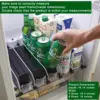 Drink Organizer Soda Can Dispenser Spring Push Canned Beverage Push Rack Holds 6 Rows Canned Storage For Kitchen Refrigerator 5