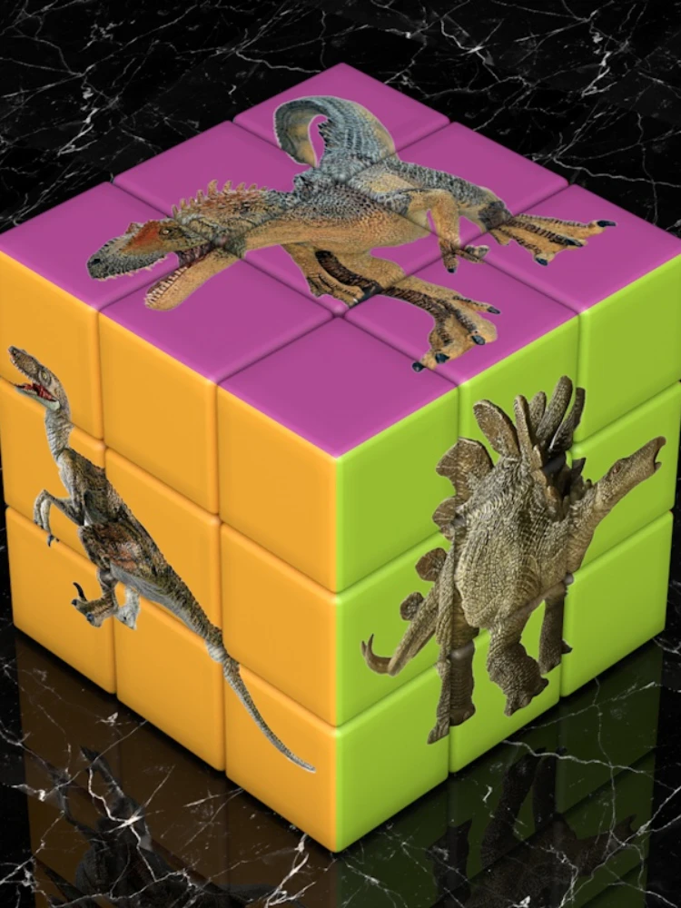 Third-Order Magic Cubes Toys Educational Cartoon Anime Children Gift Dinosaur Animal Monkey King Magic Cubes