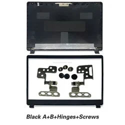 Premium Laptop Case - Durable Protective Cover with LCD Hinges and Front Bezel (Black AB Hinges)