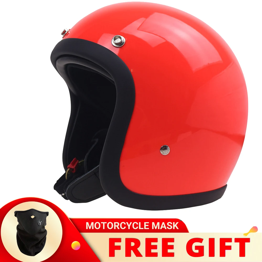 

TT&COCASCOS Japan Korea Vintage Motorcycle Open Face Helmet Fiberglass Lightweight Scooter Motorbike Riding Jet Casque Moto DOT