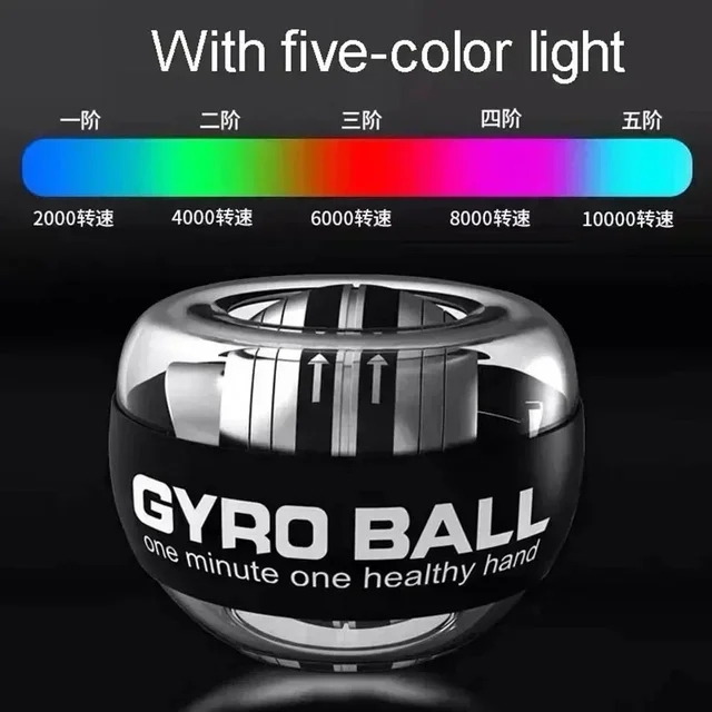 Self-Starting Wrist Gyro Ball Power Trainer Ball Wrist Strengthening Device Forearm Exerciser Strengthen Arms Fitness Equipmen 3