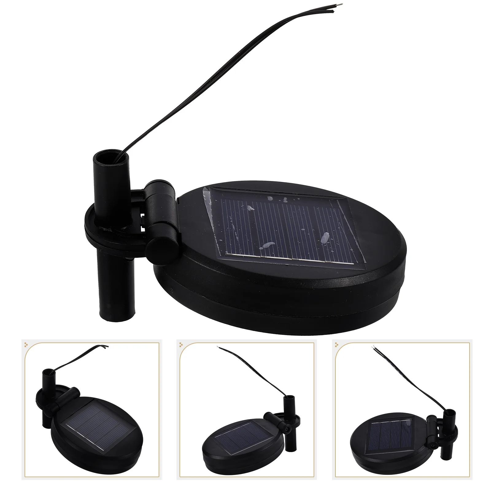 2 Pcs Solar Charge Controller Light Ground Lamp Box Chargers Panel Plug Outlet Abs Rotation