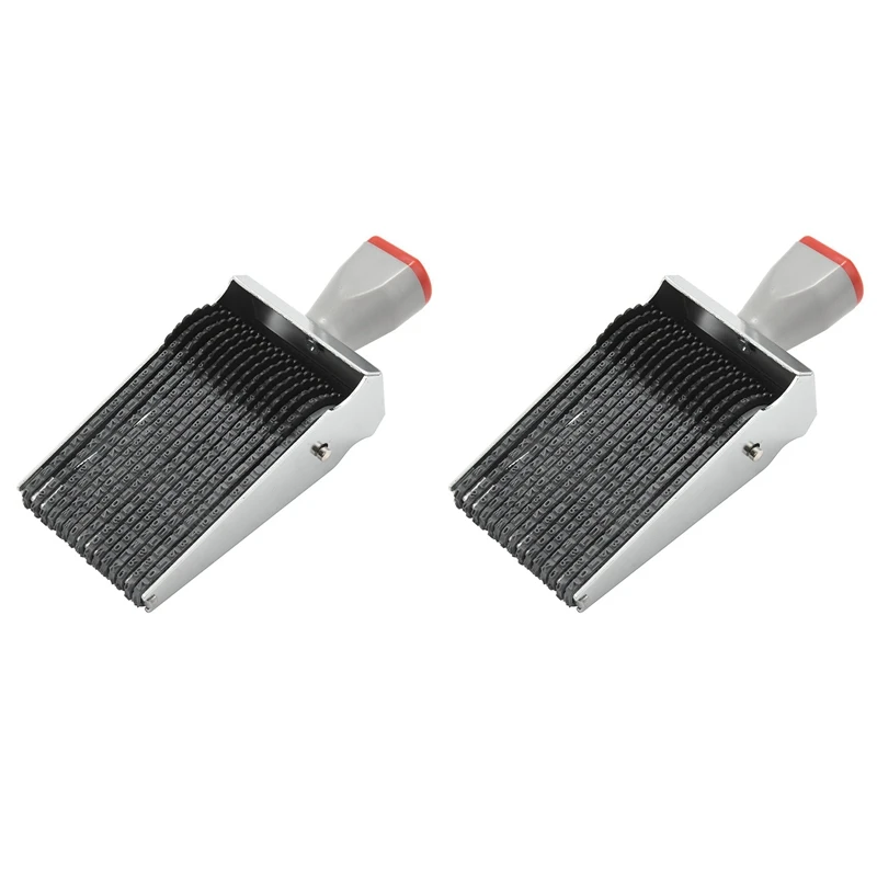 

2X Multipurpose 15 Digit Alphabet Rolling Rubber Stamp English Letter Number Emboss DIY Scrapbooking Roller Stationery