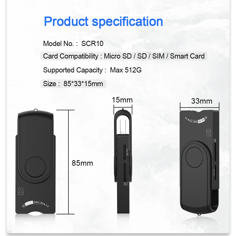 Acquista USB 3.0 2.0 Lettore Di Smart Card TF Micro SD Memoria ID - Foto 4
