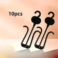 10PCS Black Plastic Sandal Hangers Flip Flop Slipper Baby Shoes Display Hangers Clothes Scarf Holders Home Shop Storage Rack 1