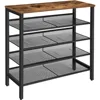 5-Tier Shoe Storage Unit Flat & Slant Adjustable Shoe Organizer Shelf for 16 Pairs, Durable and Stable, Shoes Cabinets 2