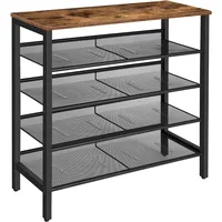 5-Tier Shoe Storage Unit Flat & Slant Adjustable Shoe Organizer Shelf for 16 Pairs, Durable and Stable, Shoes Cabinets 2