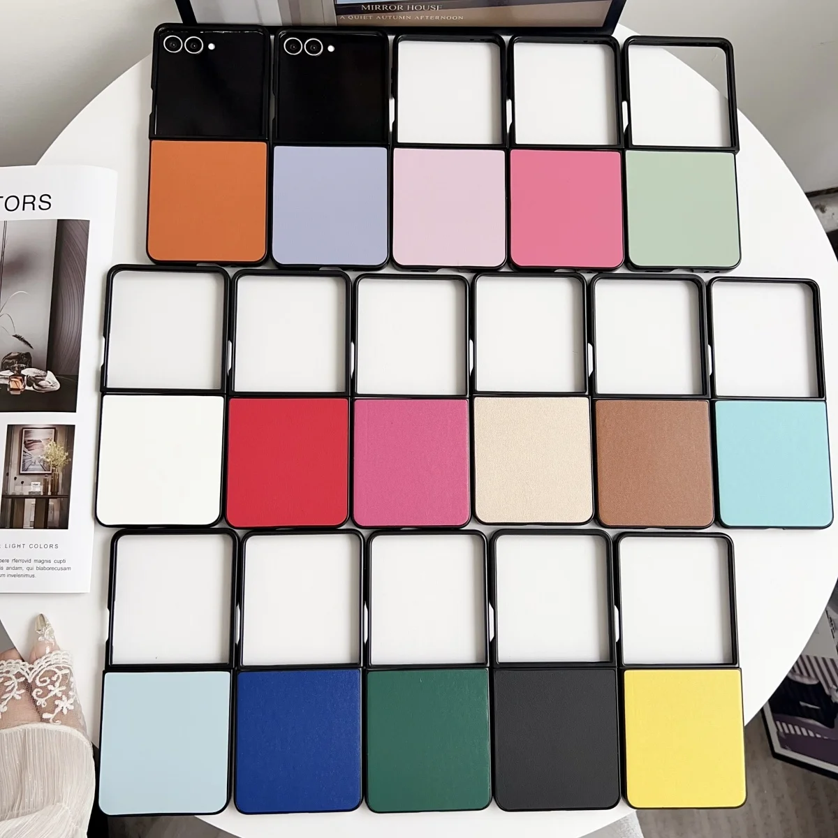 Luxury Leather Texture Candy Color Shockproof Armor Case - Pure Matte Finish
