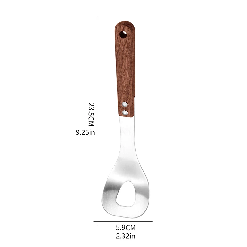 Stainless Steel Meatballs Spoon Wooden Handle Non-Stick Meatball Maker Kitchen Meat Manual Food Processorle Fish Balls Utensils
