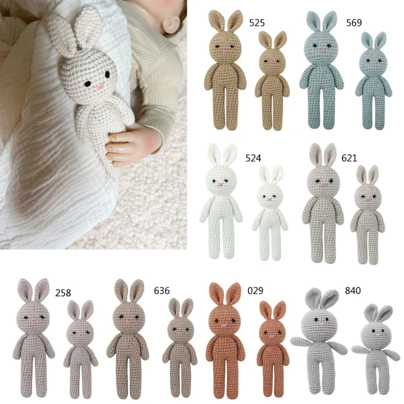 Baby Toy Cotton Crochet Bunny Stuffed Animal Soft Rabbit for Newborns