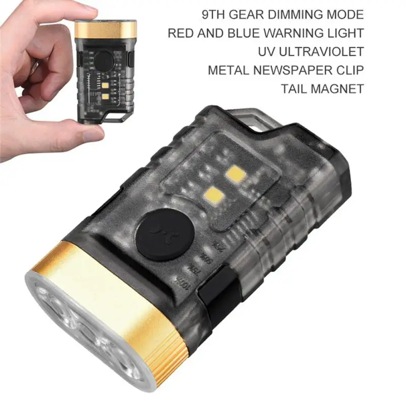 

Outdoor Lamp Battery Capacity 500 Ma Multi-function Portable Durable High Strength Bright Hand Torch Key Chain Flashlight Night
