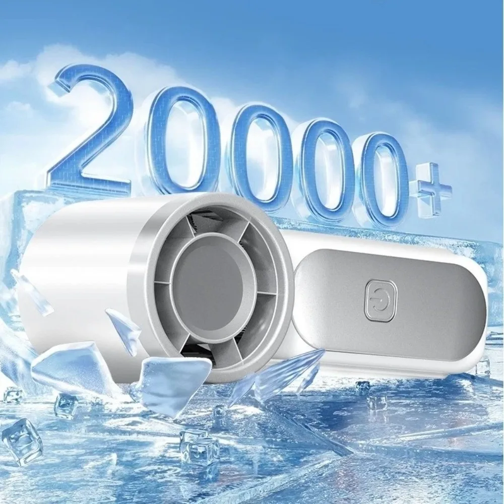 Portable High-Speed Handheld Fan with LED Display and Adjustable Settings