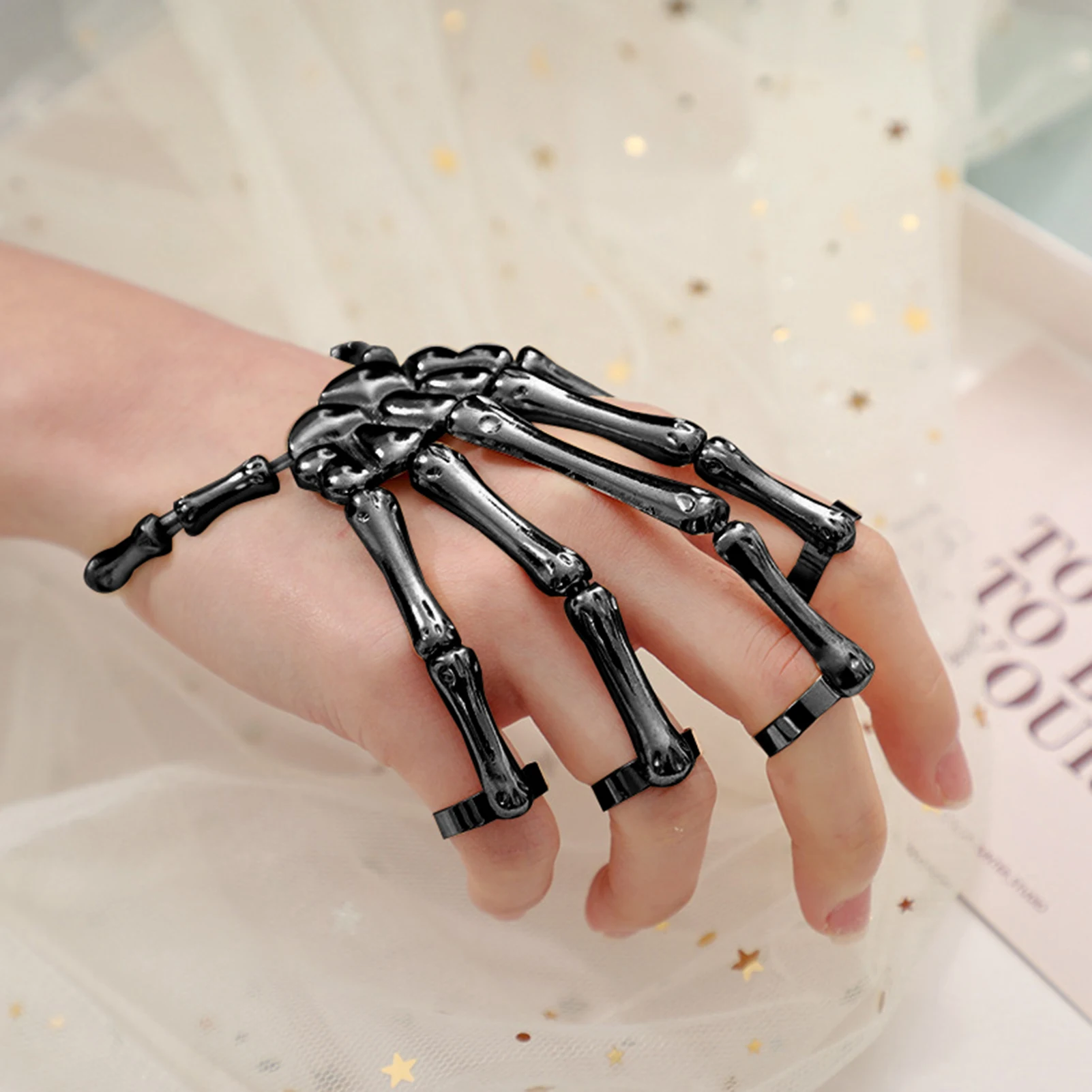 Gothic Skeleton Bracelet Punk Gothic Skeleton Bracelet Skeleton Hand  Bracelet Hallowen Bracelet Hallowen Jewelry Cosplay Costume - Etsy