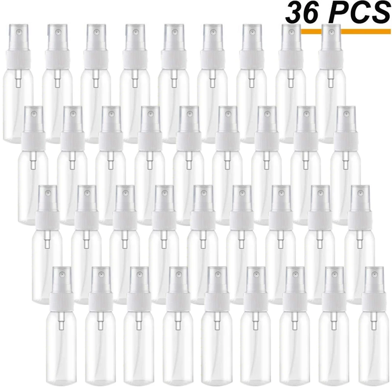 30Ml, 1Oz 미니 미세 미스트 스프레이 병, 리필용 병, 작은 빈 투명 플라스틱, 여행용 크기 병, 108 개
