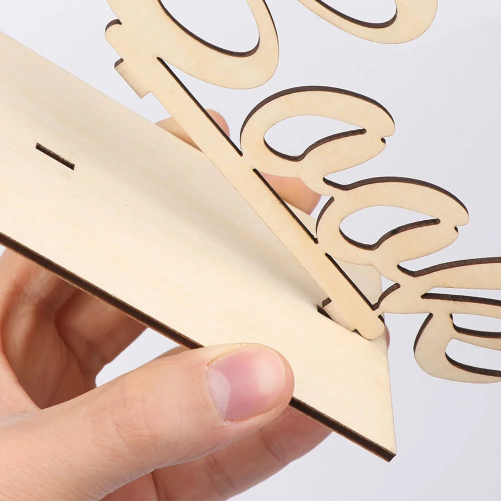 Freestanding Sign Guest Book Grace Wedding Wooden Bamboo Guestbook Letter Design