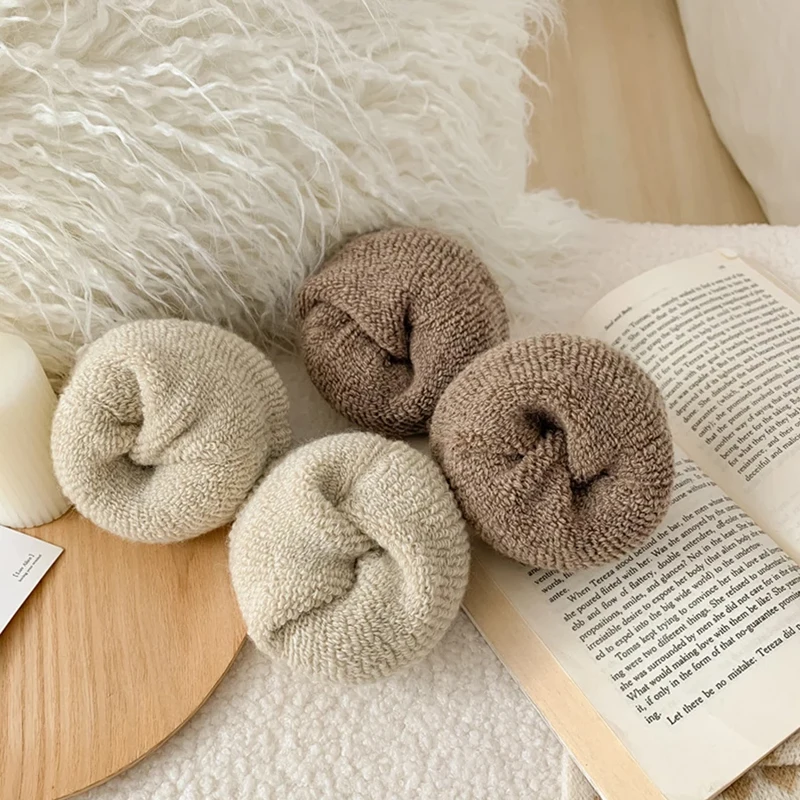 Women's Winter Plush Wool Socks - Thick, Breathable, and Comfortable Low Tube Snow Socks