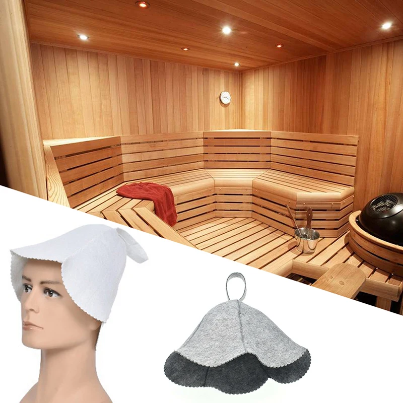 Shower Cap 1PC 24 X 22CM Felt Head Protection Bath Anti Heat Free Size Russian Style Absorbent