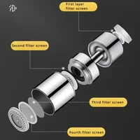 หัวขยายก๊อกน้ำทองเหลือง, โหมดการไหลของน้ำ2โหมด, หมุนได้ 4