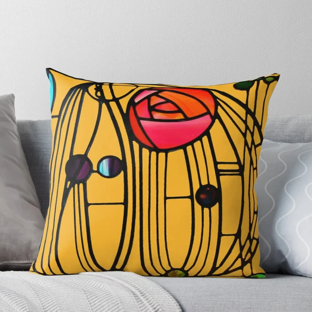 

Charles Rennie Mackintosh - Window, yellow Throw Pillow Pillowcase Cushion christmas pillowcases