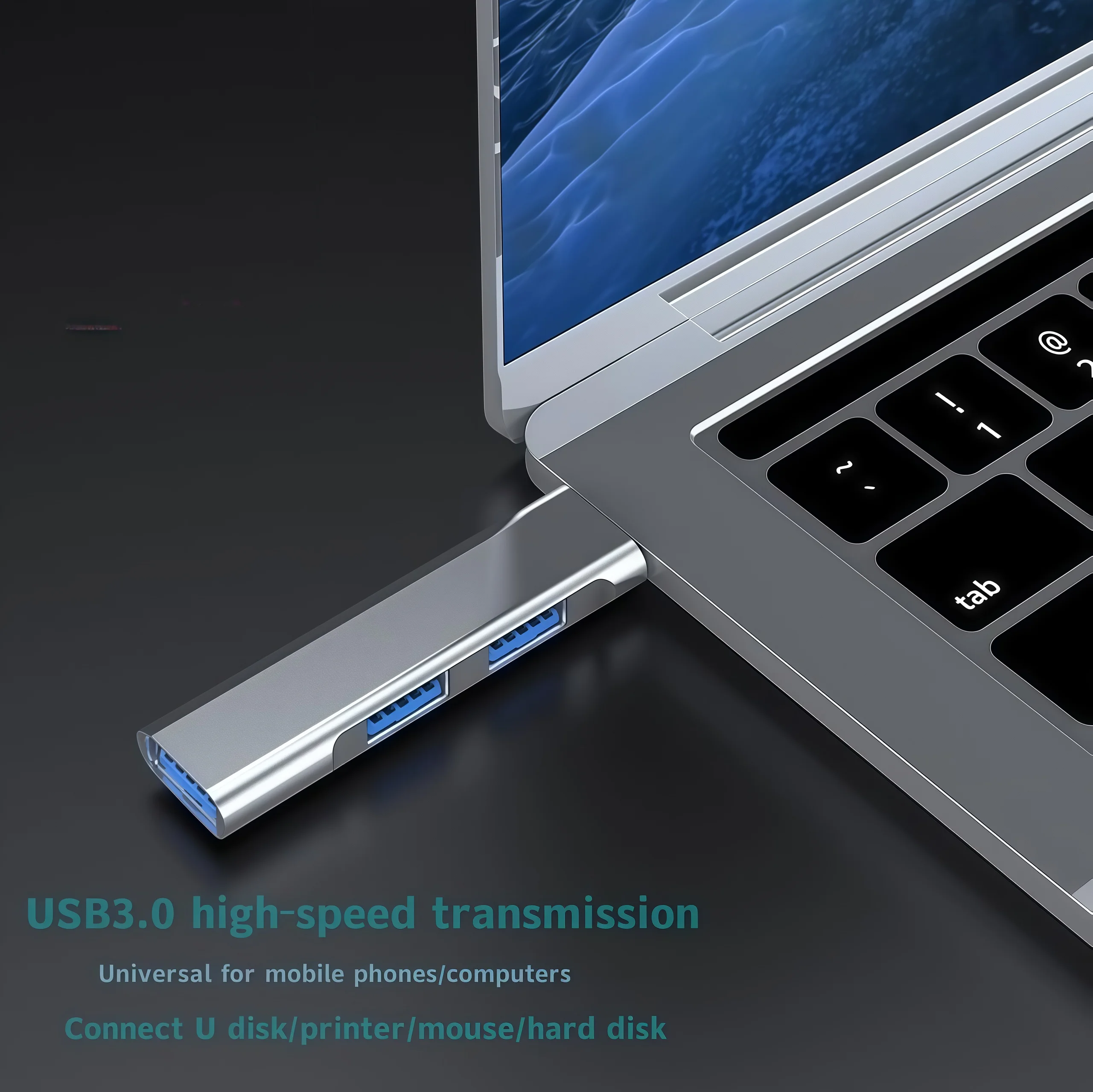 5-Pack USB Adapter & Hub Splitter Expander Set