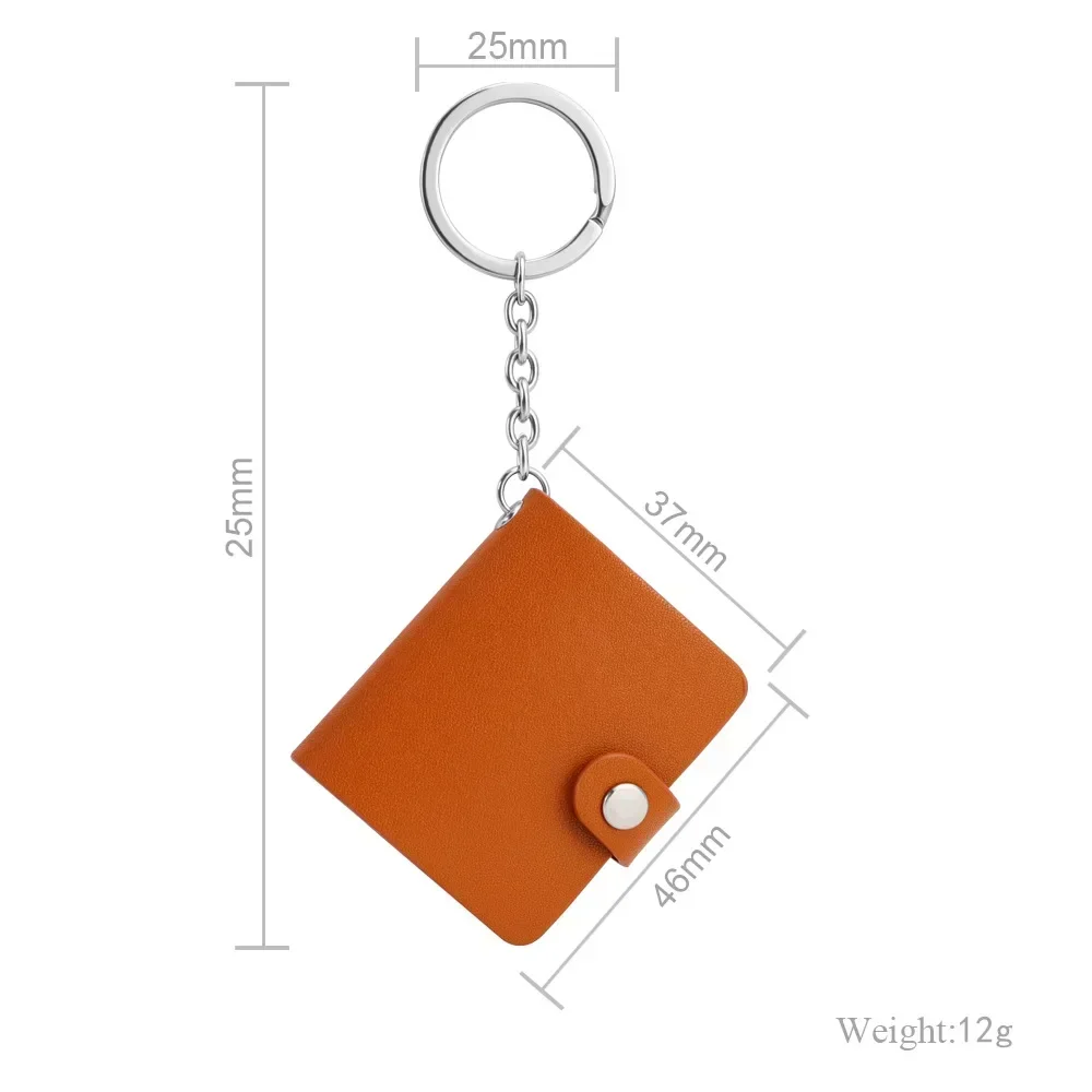 Commemorative Gifts Album Luxury Leather Active Spring Chain Keychain Color Print Photo Storage Personalized DIY Wallet Pendant