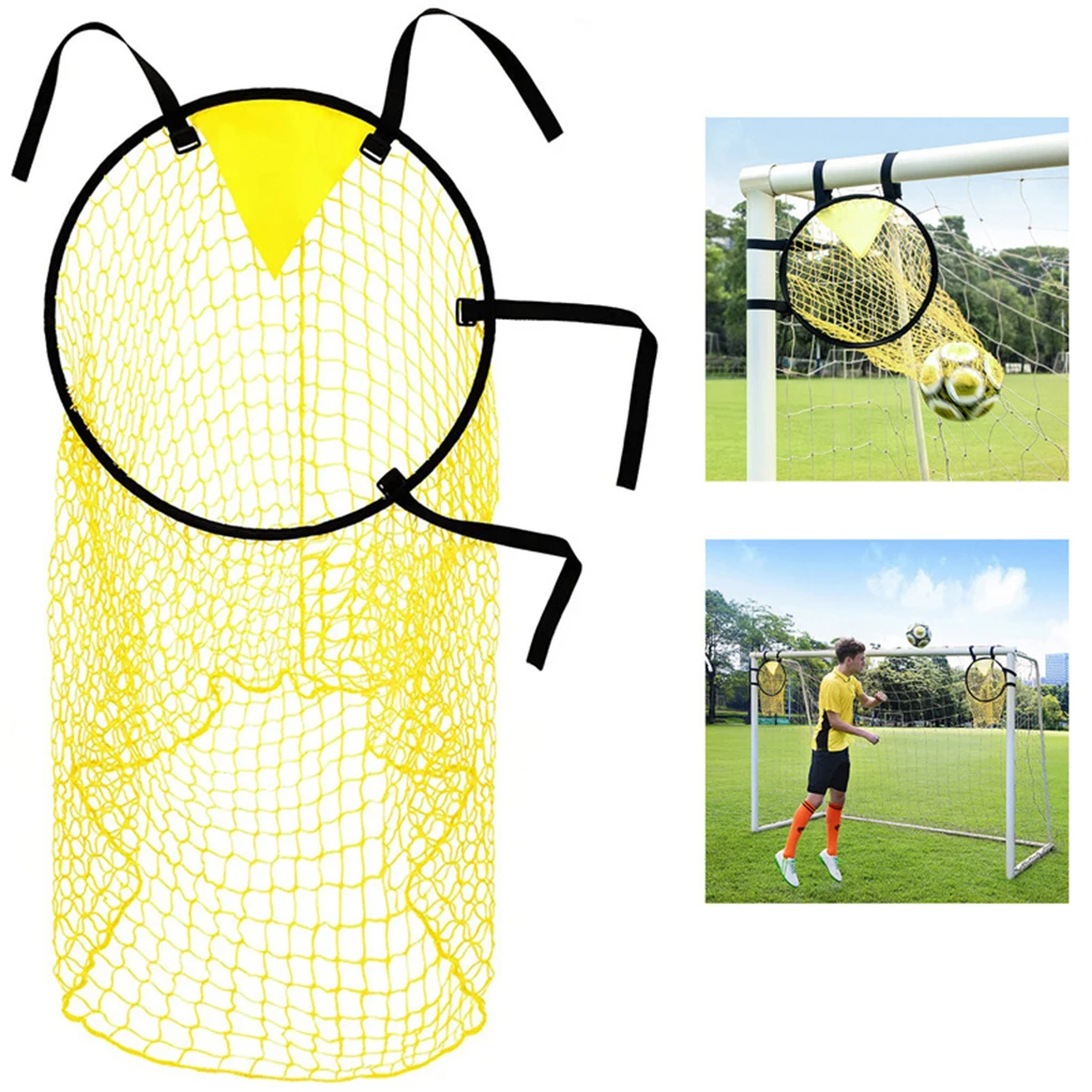

2PCS/SET Football Training Shooting Target Aiming Net Soccer Beginner Youth Kick Practice Equipment Goal Storage Bag Soccer Net