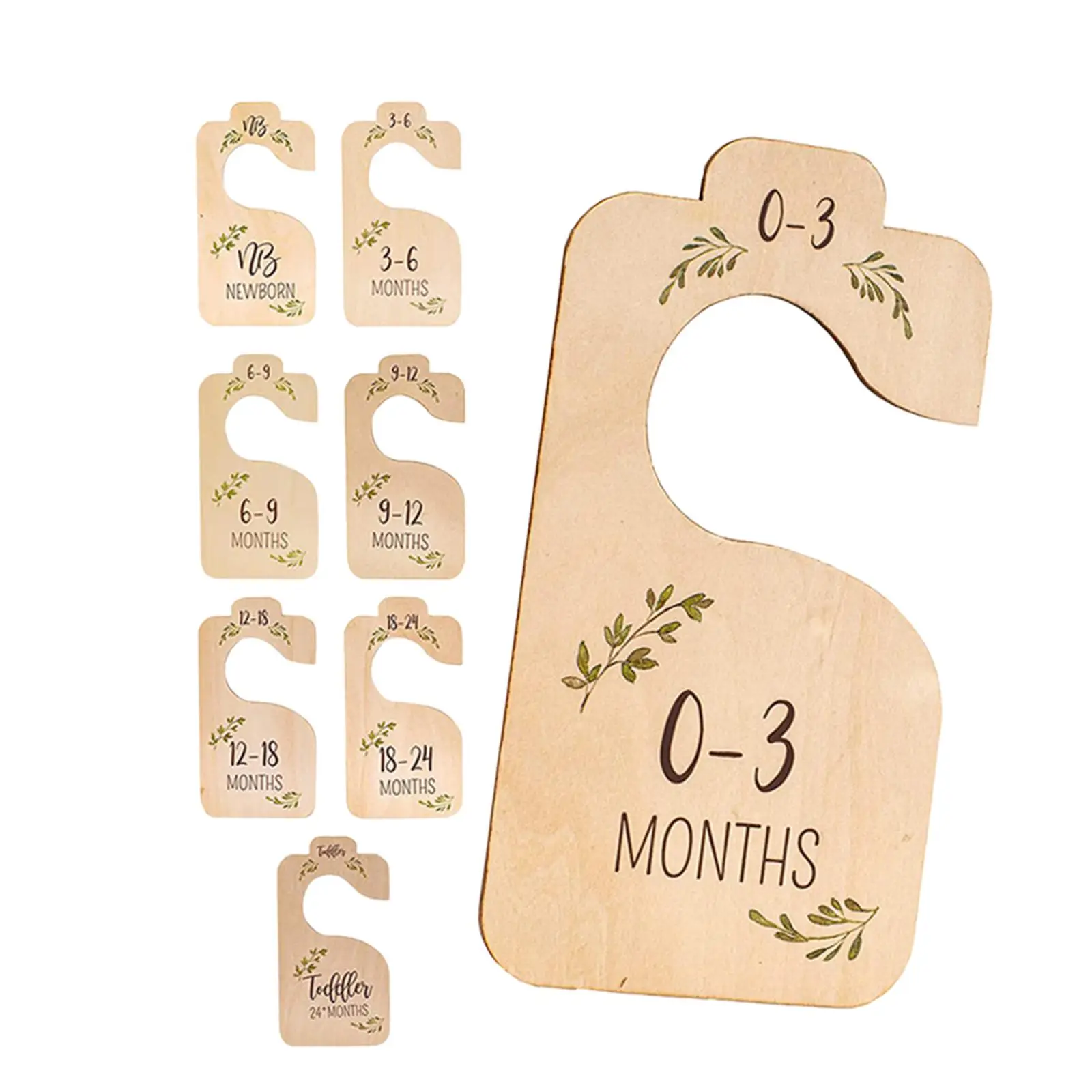 

8x Double Sided Baby Closet Dividers Infant Wardrobe Divider Label Hanging Clothes Dividers
