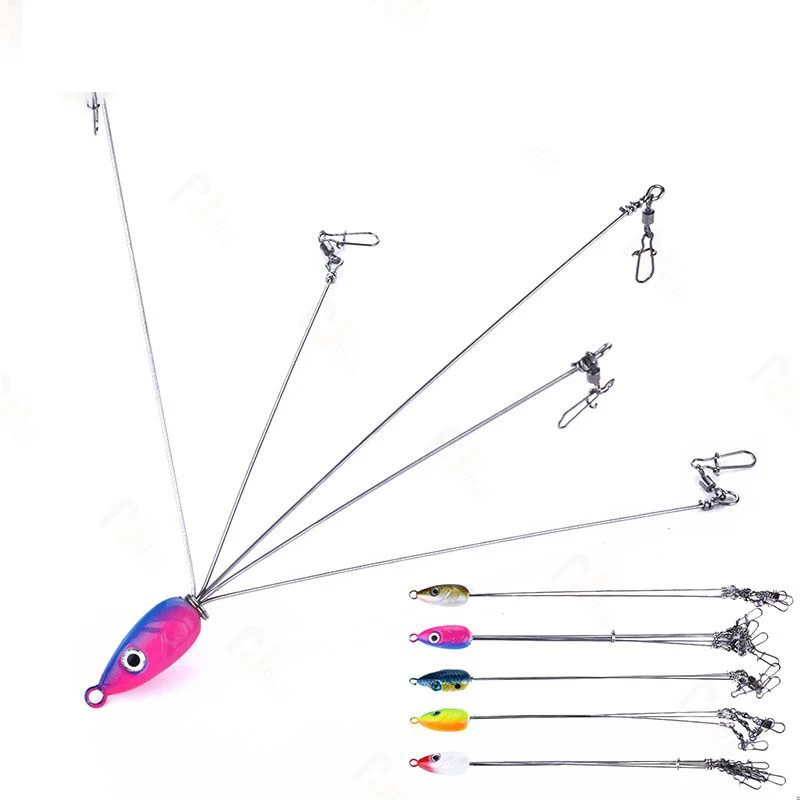 

Umbrella Fishing Lure Rig Fishing Group Lure 5 Arms Alabama Rig Head Swimming Bait Bass With Swivel Snap Connector Extend Tools