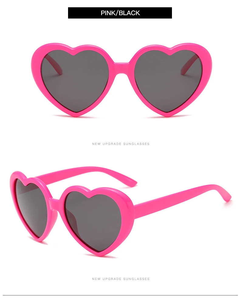 Mode Polarisierte Pfirsich Herz Sonnenbrille Beliebte Fantasy Gradient Brillen Anti UV Sonnenbrille Bunte Regenbogen Design UV400 – Detail 8