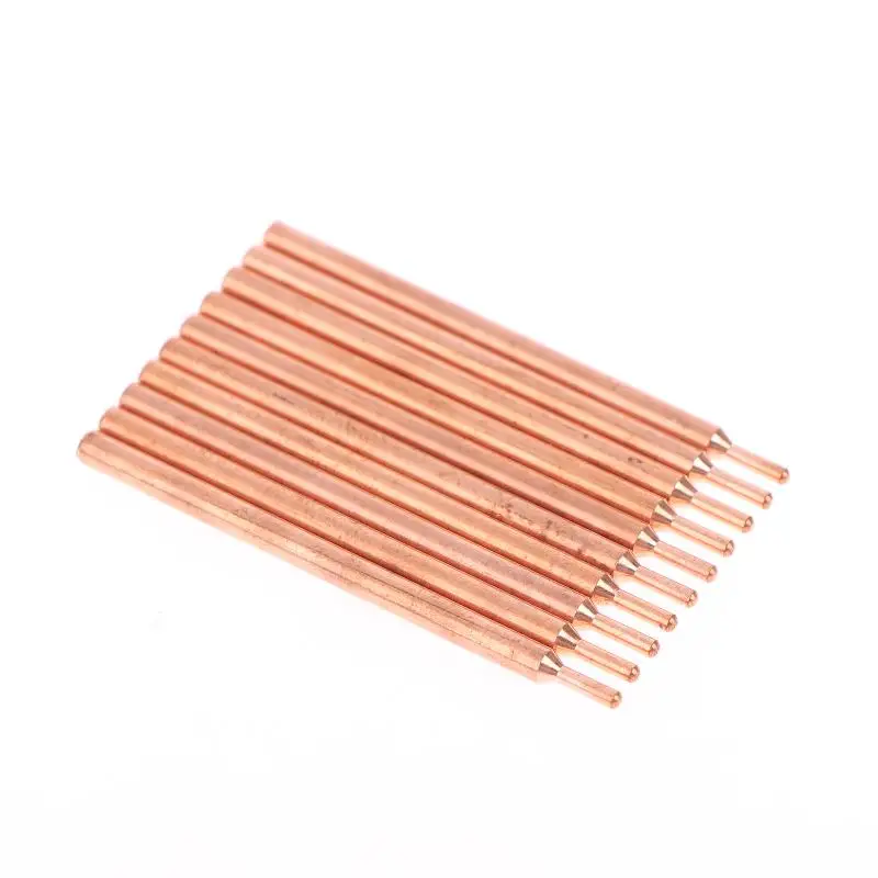 새로운 2/5/10Pcs 3MM 보라색 구리 산화물 전극 헤드 18650 전원 배터리 더블 헤드 스폿 용접 바늘