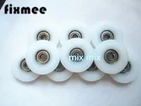 10pc 46.5mm Round Groove Nylon Pulley Wheels Roller For 5mm rope w/ 608ZZ Bearing shower door rollers sliding door roller shower room pulley shower room rollers sliding door pulley nylon bearing pulley shower room accessories roller bearing