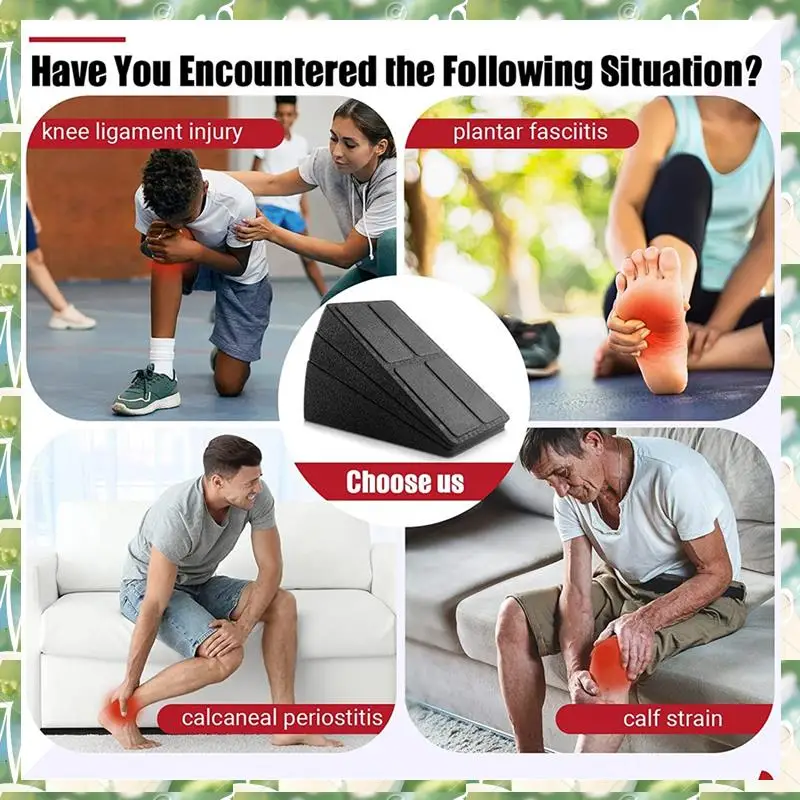 3Pcs Yoga Bricks Squat Wedge Blocks Slant Board Adjustable Non-Slip Foot Stretcher For Gym Fitness Yoga Parts Accessories