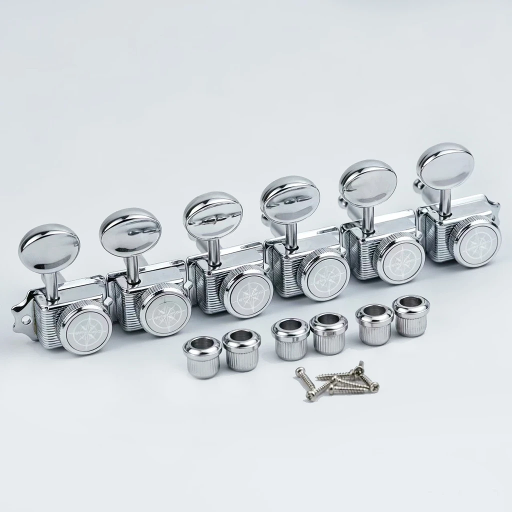 Vintage Nickel/Chrome Locking Electric Guitar Tuners with Machine Heads