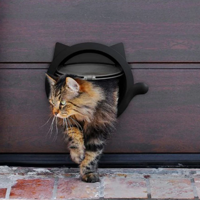 Puerta para gatos Puerta para gatos con bloqueo de 4 vías para