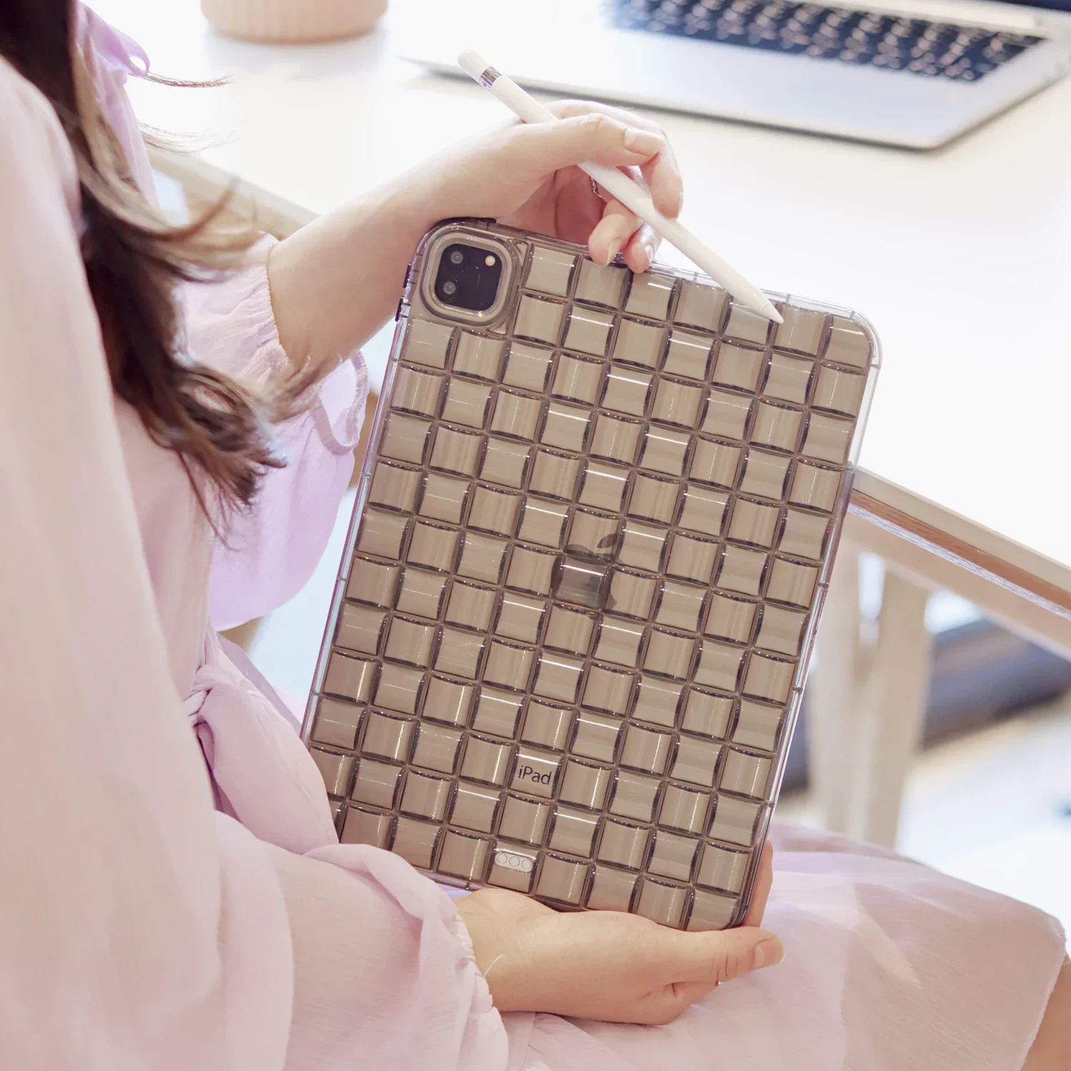 Clear Soft Cover Tablet Case - Ice Cube Design