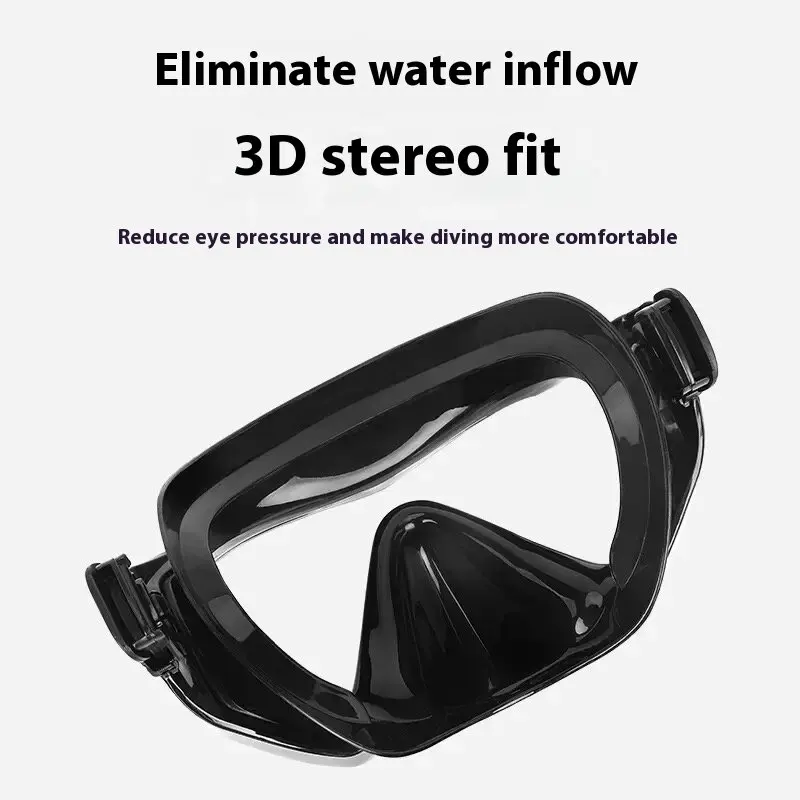 Premium Snorkel Set-Dry-Top Breathing Tube & Triple-Lens Anti-Fog Mask, Ergonomic Design for Underwater Adventure, Snorkeling
