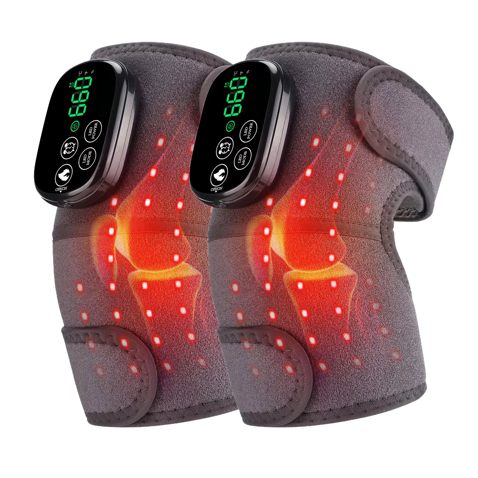 660 and 850nm Near Infrared Light Devices Knee Pad Brace 3 In 1 Heating Shoulder