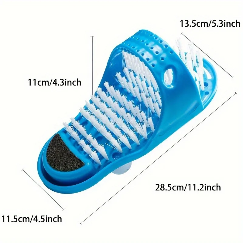 2Pc Shower Foot Cleaner Scrubber Massager Shoe Bathroom Bathing Foot Wash Brush Foot Rasps Remova Dead Skin Exfoliating Slippers 6