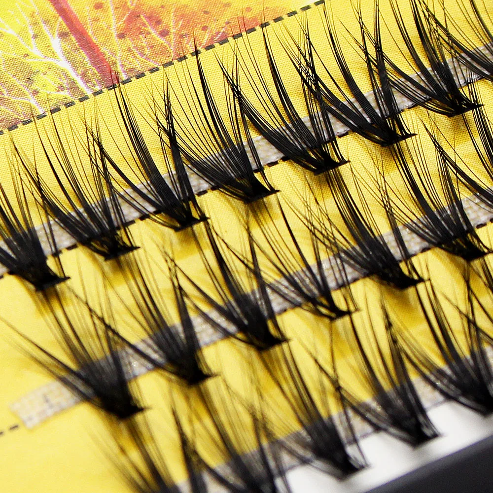 Custom Logo Private Label 20D/30D/40D Individual Eyelash Extension Cluster Mink Eyelashes Professional Flared Lashes Makeup 2